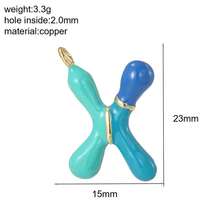 1pc A-Z Initial Letter Pendant, DIY Balloon Letter Pendant Jewelry Making Charm, Delicate Letter Pendant Accessory, Suitable For Daily Matching - Multicolor - View 13