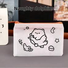 1 bolsa de moedas com estampa de capivara para a volta às aulas, bolsa pequena infantil de tecido não tecido feita à mão, porta-cartões de alta qualidade, bolsa para armazenamento de pintura, colorir faça você mesmo, melhorar a habilidade prática, pintar sua própria bolsa de armazenamento