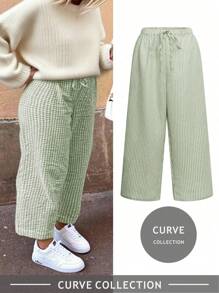 Coachella Festival Rave Outfits | Plus Size Striped Palazzo Pants, Bohemian Beach Vacation Wide Leg Trousers, Women's Autumn 2025 Casual Chic Wardrobe Essentials - Music Ibiza & Derby Day Style,Back To School Clothes,Fall Clothes ,Teacher Outfits For Women, Summer Fall Transition Essentials