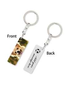 1pc Customized Metal Keychain, Heat Transfer Printed Photo & Text Double-Sided Round Metal Keychain, Graduation/Anniversary Gift Suitable For Mom, Dad, Family, Friends, Classmates, Roommates, Best For Holidays,Trinkets - Multicolor - View 22