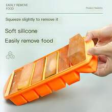 Silicone Soup Freezer Molds With Lids - Large Cubes Tray,Leakproof Ice Cube Trays, Reusable Kitchenware For Meal Prep,Soup,Ice,Cocktails & Whiskey (Blue, 4 Squares 1cups/250ml),9822394