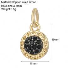 1 Piece Of Personalized Light Luxury Black Heart Necklace Pendant Inlaid With Zirconia Pendant Accessories DIY Pendant Round Asymmetrical Star Pendant, Can Be DIY Made Into Necklace, Bracelet, Ankle Chain - Black - View 15