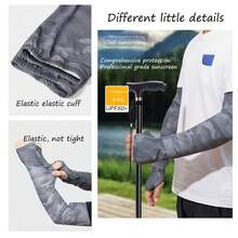 1pc Polyester Camouflage Arm Sleeve, Casual Summer Sun Protection Arm Cover, Breathable Outdoor Fishing UV Protection Arm Sleeve, Camouflage Face Mask Neck Gaiter For Men And Women - Men's Arm Sleeves - View 6