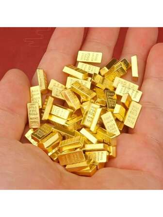 2025 New Fake Gold Bullion, Realistic Imitation Gold Bars, Movie Props Wealth Decor, Unique Gift
