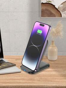 桌面可折叠双线圈无线充电器，支持15W快充，配备4排高效散热孔，设计精美，可折叠，实用又节省空间，是办公桌上为手机等设备快速充电的理想选择。适用于办公室、宿舍、家用手机充电器。 - 彩色 - 查看 13