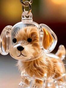 1pc Mini Pet Hair Storage Box, Transparent Cat Hair Storage Box Pendant, Dog Hair Collector Keychain, Transparent Hair Storage Box, Cat Hair Storage Bottle Keychain, Cute Animal Hair Storage Pendant, Bag Pendant, Dog Hair Storage Capsule, Car Keychain, Mobile Phone Pendant, Best Gift For Pet Lovers, Creative Gifts For Lovers, Friends, Family, Teachers, Must-Haves For Back-To-School Season, Festival And Anniversary Gifts (Only Box) Car Accessories Goth Y2k - Multicolor - View 4