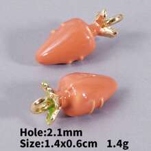 2 piezas/15 piezas/24 piezas Lindos dijes de aleación de zinc esmaltados con diseños 3D realistas de comida, animales, frutas, pasteles, sandía, corazón, cereza, chile, ideales para manualidades y elaboración de joyería