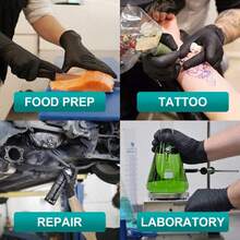 10/20/50/100PCS一次性手套，黑色丁腈无乳胶手套，洗车，家庭清洁，工作手套可用于家用产品，面部护理