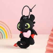 Spin Master Série Domador de Dragões Oficialmente Autorizada - Chaveiro Fofo de Toothless de 13cm de Altura e Gancho para Mochila, Figura Sentada de Brinquedo de Pelúcia, Presente de Aniversário para Amigos