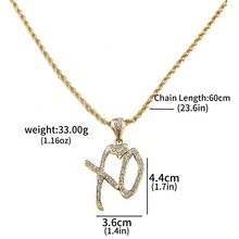 1 件时尚项链，男女通用高端 XO 字母吊坠项链，嘻哈风格，新设计，简约字母项链