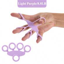 Tensor de dedos de silicona, entrenamiento de fuerza de dedos con tensor de dedos humanizado, anillo de tracción de cinco dedos, juguete antiestrés para adultos - Multicolor - Ver 5