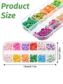 1 Hộp Trái Cây Hoa Lát Bùa Cho Đất Sét Polymer Nhựa Làm Chất Nhờn 3D Fimo Các Mảnh Ghép Đa Dạng Dán Số Lượng Lớn Cho Đồ Thủ Công DIY Nghệ Thuật Làm Móng Son Bóng Vật Dụng Trang Trí Điện Thoại Di Động - Nhiều màu - Xem 3