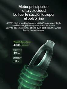 Aspiradora Inalámbrica  120W, 30 Minutos de autonomía Aspirador de Varilla con diseño antienredos, autoportante,  para Pelo de Mascotas, moqueta y Suelo de Madera Dura - Azul - Ver 9
