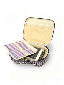 1pc Women'S Large Size Letter Embroidery Multifunctional Bible Bag Shoulder Bag Bible Handbag Bible Bag Bible Bag With Shoulder Strap Bible Bookmark Box Suitable For Girls Women Daily Storage Participating In Worship Activities Give To Children Parents Holiday Gift Does Not Include All The Pens And Notebooks Inside Please Note Whether The Product Size In The Picture Is Suitable For You - Multicolor - View 6