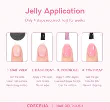 25pcs Jelly Gel Nail Polish Set With Top Base Coat 22 Colors Jelly Gel Polish With 3pc Top Base Coat Pastal Spring Summer Colors Crystal Transparent Gel Polish French Nail Art Kit For WomenDEVO - 25件果凍凝膠指甲油(Collection3) - 查看 8