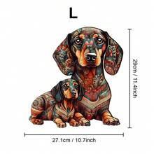 Dachshund/Corgi/Bulldog - Wooden Jigsaw Puzzle, Asymmetrical Animal Shaped Wooden Puzzle Toy, Party Game Gift, Decorative Art, Tabletop Magic Puzzle, Unique Children's Educational Puzzle, Birthday Gift, Wooden Puzzle For Kids, Back To School Gift, Christmas Gift - Multicolor - View 20