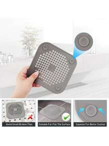 1/20/50pcs Silicone Floor Drain Anti-Odor Toilet Anti-Smell Thickened Hair Sink Bathroom Sewer Anti-Clogging Hair Filter Screen Bathroom Hair Anti-Clogging Suction Cup Floor Drain