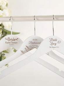 Cabide Nupcial Personalizado com Flor e Data, Cabide de Noiva de Madeira Branca com Nome, Cabide Entalhado de Madeira para Noiva, Presente de Casamento. Cabide de Vestido de Dama de Honra, Cabide de Roupas Entalhado em Madeira com Nome, Cabide de Roupas Personalizado com Nome, Cabide de Casamento, Cabide de Noiva