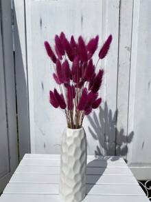 60/120/240 件波西米亚风格人造花 - 天然干燥兔尾巴蒲苇 - 多色，蒲公英花 - 家居、婚礼、办公室、咖啡厅装饰 - 情人节和母亲节礼物 - 紅紫色1 - 查看 4