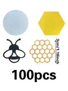 100/200pcs Black & Gold Bee And Honeycomb Confetti, Suitable For Birthday, Wedding, Baby Shower, Celebration Decoration - Multicolor - View 11