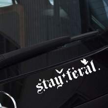 1入6.29*1.85英寸野性永存標籤貼紙汽車、任何平面表面使用的野性貼紙 - 白色 - 查看 4