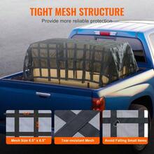 Heavy Duty Cargo Net 120" X 105" With Adjustable Buckles & S-Hooks For Secure Transport And Storage Solutions - Black - View 9