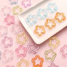 20pcs 30mm Acrylic Transparent Star & Plum Blossom Pendants With Holes - Multicolor Five-Pointed Star & Floral Charms For DIY Keychain Earring Jewelry Making, Craft Accessories, Handmade Accessories, Decorative Accents, Crafting Supplies - 綠色 - 查看 8