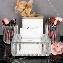 Elegante cubierta de caja de pañuelos de cristal dorado: rectangular, de acero inoxidable pulido, adecuada para tocador, baño, dormitorio, oficina en casa o decoración de bar, Halloween, decoración navideña