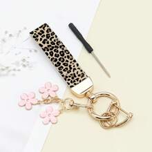 1 pieza Llavero de muñeca con diseño pintado a la moda y colgante decorativo, 1 pieza que contiene todas las llaves, excelente para colgar en bolsos, puertas de autos y talla grande!