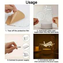 1 件飞机/喷气式飞机创意夜灯，天文航空爱好者收藏礼品灯，家居装饰照明，适合情人节、感恩节、生日礼物