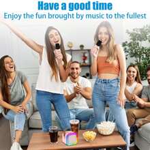 Miniaturowa maszyna karaoke dla dzieci i dorosłych z 2 bezprzewodowymi mikrofonami, wieloma światłami LED, głośnikiem karaoke, głośnikiem do karaoke dla dzieci, prezentami karaoke dla dziewczynek i chłopców w wieku 4, 5, 6, 7, 8, 9, 10, 12 lat i starszych, świąteczna impreza, zabawka dla dziewczynek, mini zabawki, zabawki, gry dla nastolatków, zabawki dla chłopców w wieku 6 lat, zabawki świąteczne dla dzieci, prezenty dla nastoletnich chłopców, gry dla dziewczynek, prezent dla nastolatków