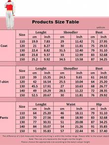 3pcs Carnival/Easter Costume Set: Asymmetrical Sleeve Star Print Long Jacket + Short Sleeve Top + Pants, With Bracelet & Bag, Party Outfit - Red - View 6