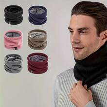 1 件装颈巾围巾颈部保暖面罩秋冬保暖绒多功能面罩适用于户外运动和骑行多种颜色可供选择男女通用颈部保护休闲运动颈圈 - 彩色 - 查看 4