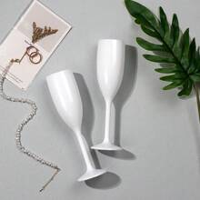 Reusable Acrylic Champagne Flutes – Elegant Plastic Champagne Glasses For Wedding Toast, Engagement Party, Graduation Celebration, Bachelorette Party, Bridal Shower, Baby Shower, Birthday Party,Brunch-Ready