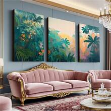 Quadro Decorativo Jungla Colorida MDF Mosaico Sala Quarto Escritório Impressão Em Hd