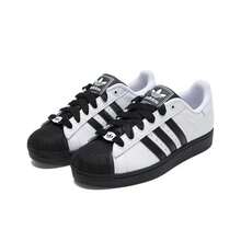 adidas originals Superstar 2 復古薄底 耐磨 低筒 板鞋 男款 白色 - 白色 - 查看 5