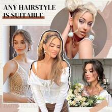 2PCS Synthetic Long Natural False Fringe Bangs Clip In On Front Side Fringe Hair Extension Middle Part Fake Fringe For Women