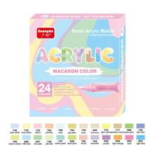 GuangNa 12 colori Penne a pennarello liquido acrilico colore pelle/macaron, punta dritta, adatto per carta, pietra, ceramica, realizzazione di biglietti e artigianato fai-da-te, forniture per la casa e la scuola, regali di Ringraziamento e Natale, forniture scolastiche, ritorno a scuola