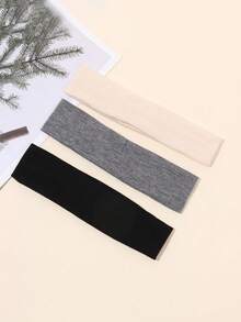 4PCS Fashion Versatile Campus Style Solid Color Simple Women's Hairbands Suitable For Daily Leisure And Sports Use As Women's Hair Accessories, School Stuff, College, Headbands - Multicolor - View 7