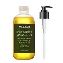 236毫升薰衣草乳香身体按摩油，舒缓肌肉酸痛草本精华，放松活力按摩油，8液盎司