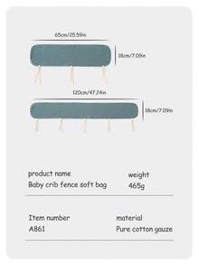 4pcs/Set Baby Crib Bumper Pad, Crib Liner, Crib Rail Cover, Crib Bedding Set, Nursery Crib Protector, Washable - Multicolor - View 4