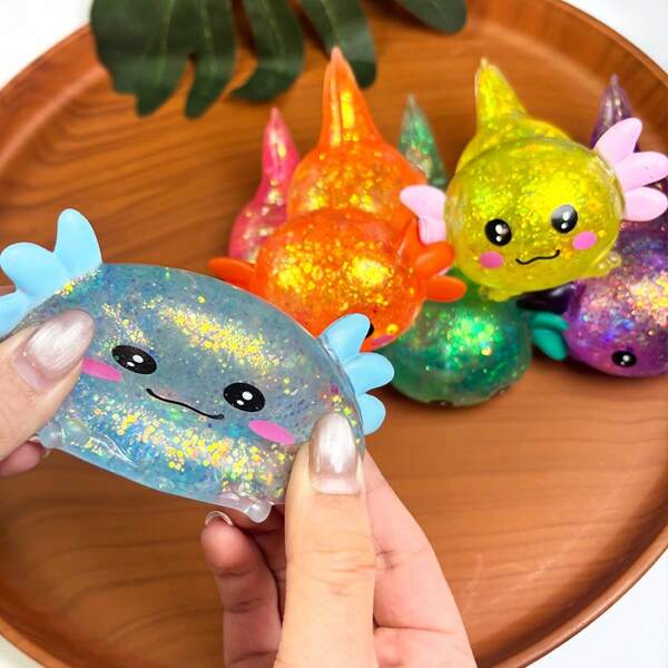 Cute Lying Shiny Malt Gecko Soft Stress Relief Toy, Slow Rebound Tactile Sensation, Gift