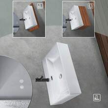 homefire Washbasin Bathroom Countertop Washbasin Oval Ceramic Countertop Basin Bathroom Wash Bowl Nano-Coating Top With Lotus Effect White Wash Area Small 41x33x14.5cm Guest WC Bathroom Accessories - White - View 3
