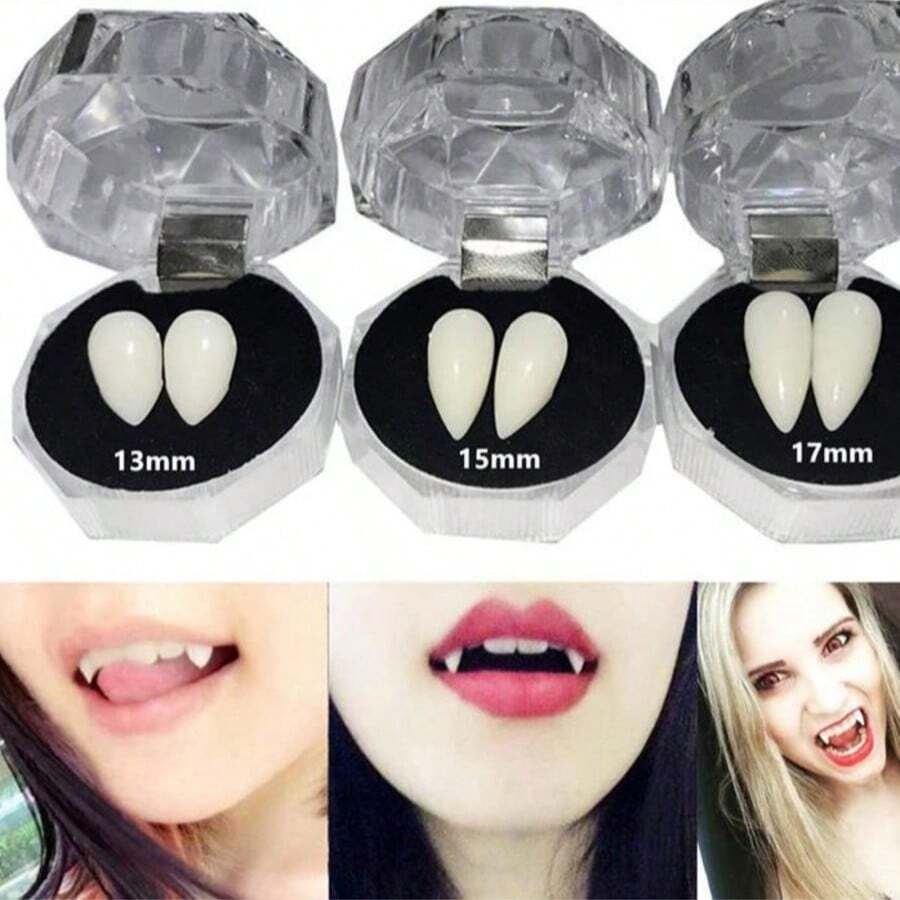 1pc Halloween Vampire Fake Teeth Zombie Fangs Cosplay Makeup Prop - Exquisite Vampire Teeth Set - Multicolor - View 1