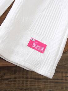 2pcs/Set Girls Solid Color Minimalist Style Cute Bow Decor White Long Sleeve Crew Neck Sweatshirt And Loose Casual Long Pants Set, Autumn/Winter 2025 New Arrival