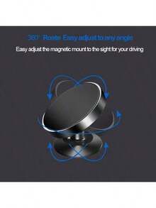 高级磁吸式车载手机支架 - 兼容三星及其他智能手机 - 固定牢固，角度可调，紧凑型铝合金设计，方便导航和免提使用 - 彩色 - 查看 5