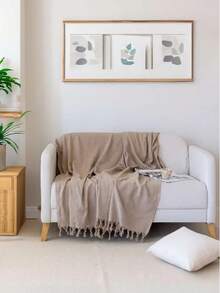 Made In Turkey - Herringbone Pattern Sofa Cover – 180x210 Cm Cotton-Polyester Fabric