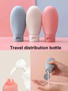 4/3 Pieces Of Silica Gel Skin Care Cosmetics Shampoo Bath Gel Storage Bag Sample Sub Packaging Bottle Bag, Portable Travel Sub Packaging Set, Empty Bottle Facial Cleanser Skin Care Products Hand Cream Sub Packaging Bottle, PE Plastic Extrusion Lotion Bottle, Travel Sub Packaging Set,Reusable Bottle Set For Travel, Lotion Shampoo Bath Gel Filling Bottle, Portable Cosmetics Liquid Container Tool, Reusable