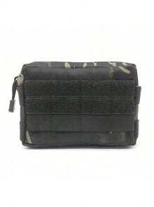 Bolsa Molle Tatical de caza EDC para exteriores, riñonera para teléfonoóvil, bolsa de aseo portátil de nailon para hombre, bolso de mano para exteriores OBZU - CP negro - Ver 2