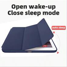 Funda protectora para tableta, adecuada para iPad 10, iPad 11th (A16), adecuada para iPad de 9na generación de 10.2 pulgadas y otros modelos, soporte plegable triple, carcasa suave, suspensión/activación inteligente, ligera y resistente a golpes, azul oscuro, adecuada para iPad 7mo, 8vo, 9no, cubierta protectora de acrílico transparente de 10.2 pulgadas